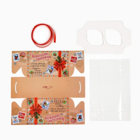 Box for Capcake "Letter Santa Claus", 16 x 8 x 10 cm, New Year-4