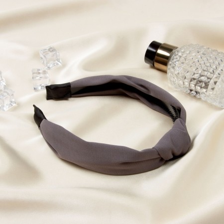 Hair cap "Amata" classic, 3 cm, gray