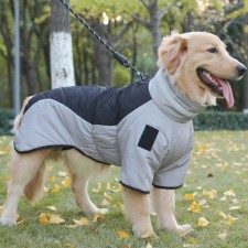 Jacket for large dogs, membrane, 3xl (DS 50, Osh 49, OG 69cm), gray-black