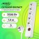 Luazon Lighting network filter, 5 outlets, 1.5 m, 3500 W, 3x1 mm2, 16 A, 220 V, with a fuse, white