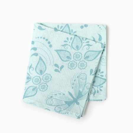 Towel 35x60cm butterflies 761-1p, blue, waffle, 120g/m HL100%-4