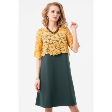 Women's dress, size 44, green color