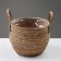 Kashpo wicker "Kenya" round with handles, 25.5x25x23 cm, natural