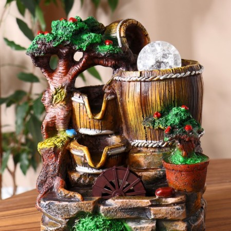 Fountain "Equal under the tree" 13.5x18x27 cm (with backlight)-1
