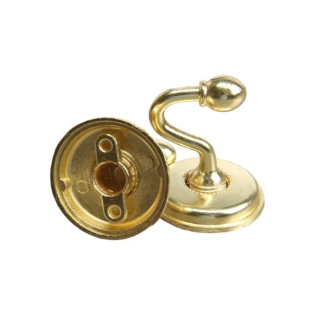 One -rod hook for curtains Cappio KC112, color gold, 2 pcs-1