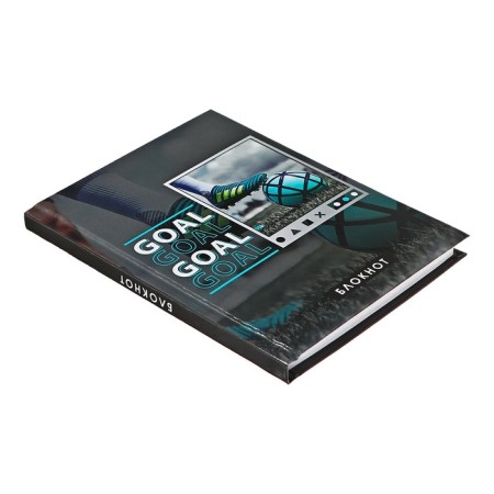 Notepad A6, 80 sheets in the Football cage, hard cover, offset unit-1
