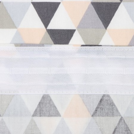 Curtains for the kitchen Ethet Triangles 149x180 cm - 2 pcs, grabbing - 2 pcs, 80% HL, 20% PE-6