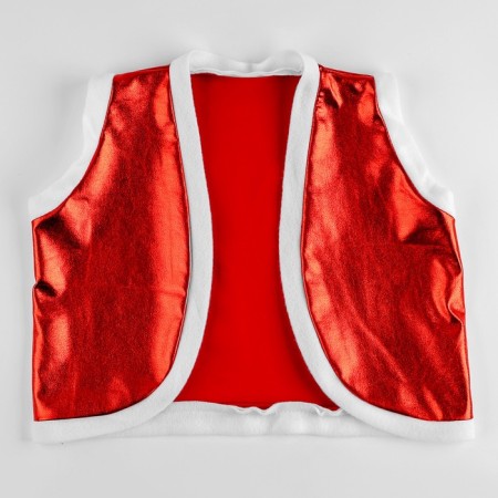 Carnival set "New Year's Gnomik": vest, belt, cap, height 98-110 cm, red-4