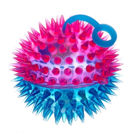 The ball "Hedgehog", light, with a squeak of 7.5 cm, Mix color