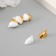 Magnetic metal lock "heart" gold and white 2 pcs 1.2x1.2 cm