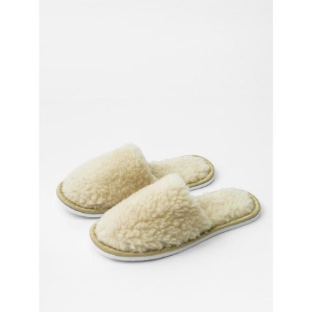 Slippers women closed nose, size 36-38, beige color-4