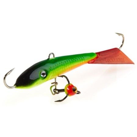 Balancir Lucky John Fin 5 + tee, 7 cm, 26rt blister color-3