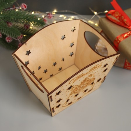 New Year's Basket-Shkatulk "Gifts" 18x12x15 cm-3