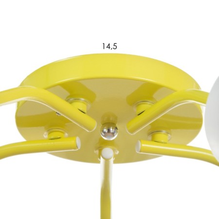 Causte "Online" (Tsil.) 5x15W E27 Model: BR 00281 Yellow 52x52x15cm-4