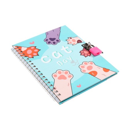Gift notebook, 45 sheets, line, on the castle, on the crest, paws (17.8x13cm)-1