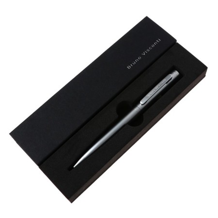 Switching handle, 1.0 mm, BrunovisConti firenze, blue rod, metal case Soft Touch silver, in case
