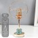 Summary of Metal for 1 candle "Saturn" gold and blue-green 32x15x15 cm