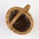 Wicker basket, 10.5 x 7 x 10/25.5 cm, brown, rattan