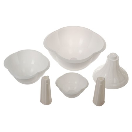 Plastic flowerbed, 3 tiers, d = 27–40–55 cm, h = 90 cm, white, "waterfall"-2