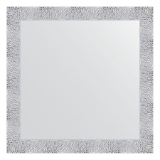 Mirror in the baguette frame, white minting 70 mm, 76 x 76 cm