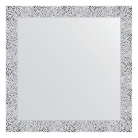 Mirror in the baguette frame, white minting 70 mm, 76 x 76 cm