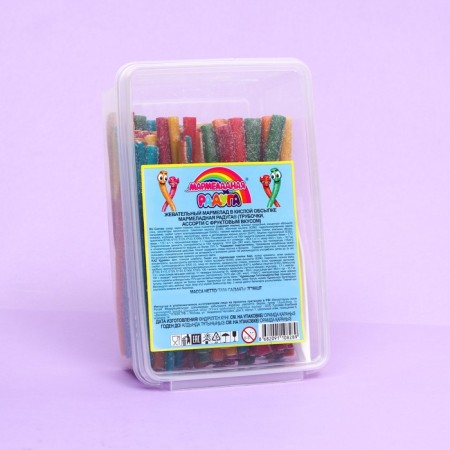 Chewing marmalade "Marmalade rainbow" sour tubes with a fruit taste, 1 pc.