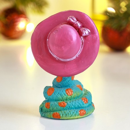 New Year. Symbol 2025. Figure "Snake in the hat" 4x6x6cm, color-3