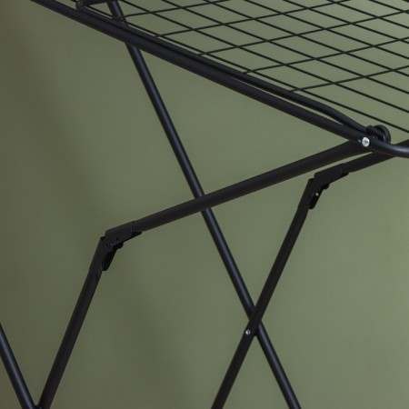 Sushilka for linen is floor folding, working length 18 m, height from the floor 95 cm, width 54 cm, black color is black-4