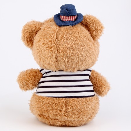 Soft toy "Bear" in a hat, 22 cm, beige color-2