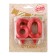 Candle in the cake jubilee "line", number 60, red metallic, 8cm