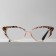 Ready glasses GA0047 (color: C2 brown print; diopter: 3; tint: no)