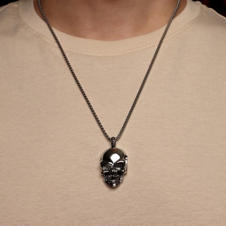 Set 2 objects: pendant, keychain "Tru Meng", color silver, 60 cm-3