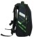 School backpack 38 x 30 x 16 cm, ergonomic back, Stavia "Super Car", black/green