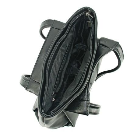 Female bag, artificial leather, black 33x11x26 cm-1