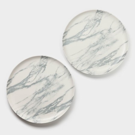 Набор тарелок обеденных фафрфоровых Magistro Real Marble, d=26 см, 2 шт-2