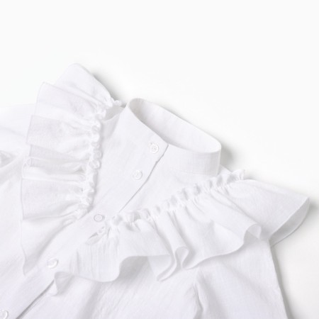Blouse for girls minku color white, height 140 cm-1