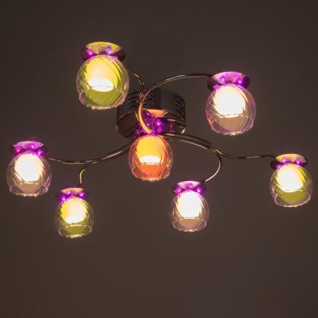 Luster "Lowing" 7x20W G4 chrome 65x65x15 cm-7