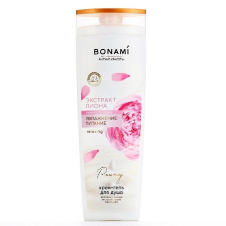 Shower gel, moisturizing and nutrition, 400 ml, peony and rose aroma, bonami-2