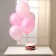 Set of candle in cake + 5 balls, number 4, pink