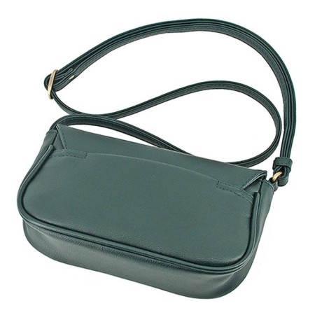 Women's bag B2772-04110, dark green color, artificial leather, 20x6x11 cm-1