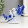 Souvenir Ceramics "2 Doves with a rose, blue" with rhinestones 6.7x9.2x3 cm