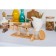 A set of glass cans for bulk products Magistro "Eco", 3 items: 220/320/420 ml, with spoons