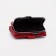 Women's wallet on the button, red color