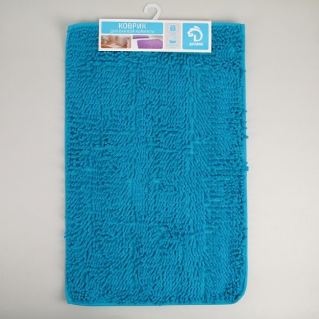 Bath and toilet rug “Books Long”, 49 × 76 cm, blue color-4