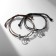 Bracelets "Demetrons" Sea star and crescent, black-brown color, 8 cm