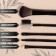 A set of makeup brushes, 5 items, PVC chech, black color