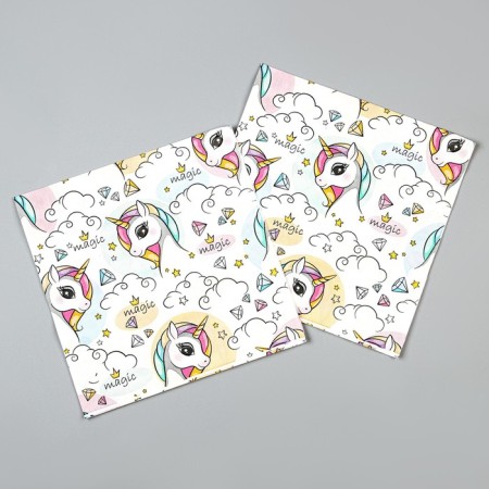 Paper napkin "Unicorn", in the set of 20 pcs.