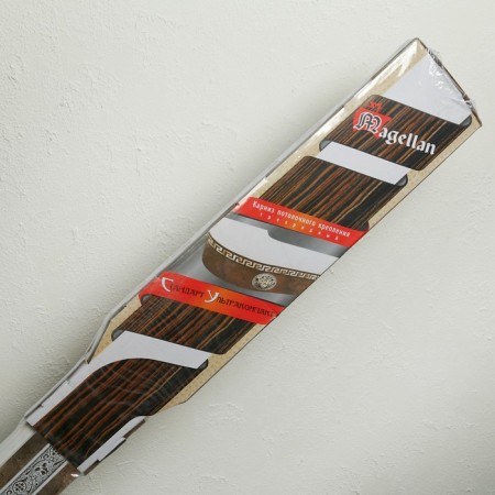 Three -cereal cornice "Ultracompact. Grace ", 280 cm, with a decorative bar 7 cm, gold/marble white-3