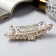 Hair hair clip "Hege" classics, 10 cm, silver-white