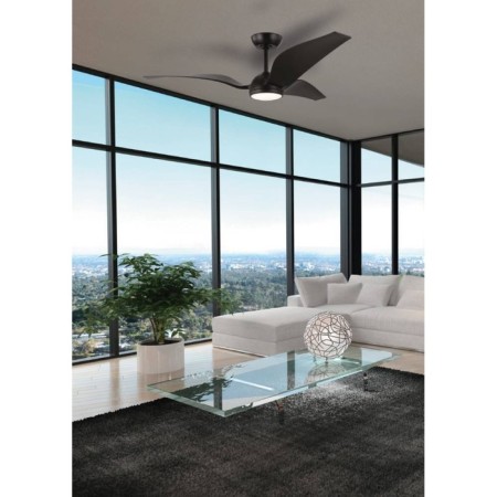 Ceiling fan with lamp Mosteiros, LED, 18W black-1